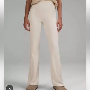 Lululemon Brushed Softstreme Ribbed Zip Flare Pants